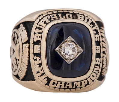 1965 Buffalo Bills AFL Championship Players Ring - Harry Jacobs